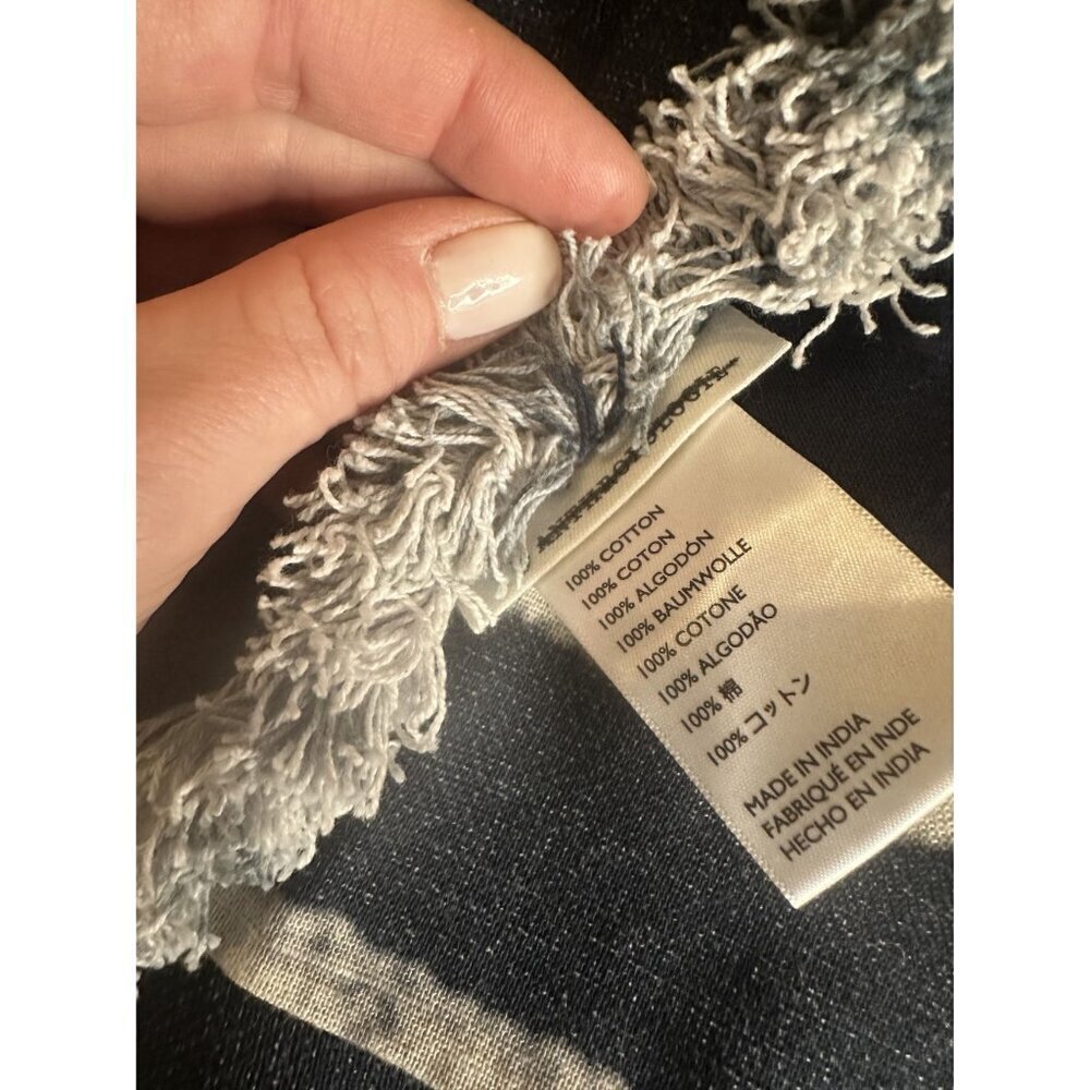 Anthropologie Fringed Elise Curtain Blue NWOT $129 50"x108" - Picture 4 of 5